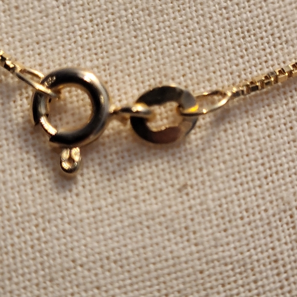 16" 14K Gold Chain Necklace with 14K Gold Abacus Pendant - Picture 6 of 9